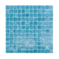 SWIRL - 1X1/12X12, AQUA, GLOSSY