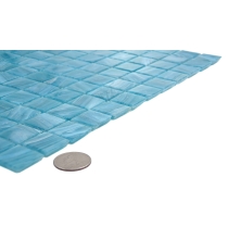 SWIRL - 1X1/12X12, AQUA, GLOSSY