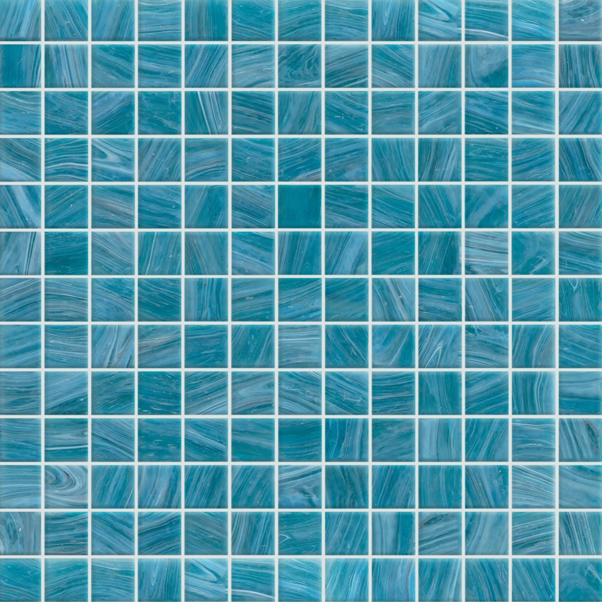 Swirl Glossy Glass Mosaic in Pearl color, 1x1 square glass tile, perfect for modern interior and exterior applications