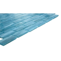 SWIRL - 1X2/12X12, AQUA, GLOSSY