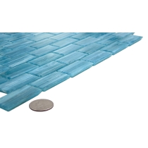 SWIRL - 1X2/12X12, AQUA, GLOSSY