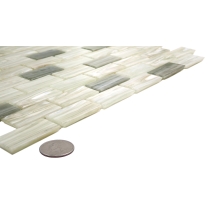 SWIRL - 1X2/12X12, CREAM, GLOSSY