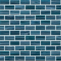 SWIRL - 1X2/12X12, OCEAN, GLOSSY