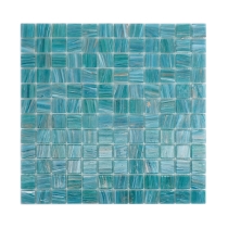 SWIRL - 1X1/12X12, TEAL, GLOSSY