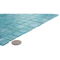 SWIRL - 1X1/12X12, TEAL, GLOSSY