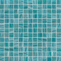 SWIRL - 1X1/12X12, TEAL, GLOSSY