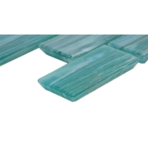 SWIRL - 1X2/12X12, TEAL, GLOSSY