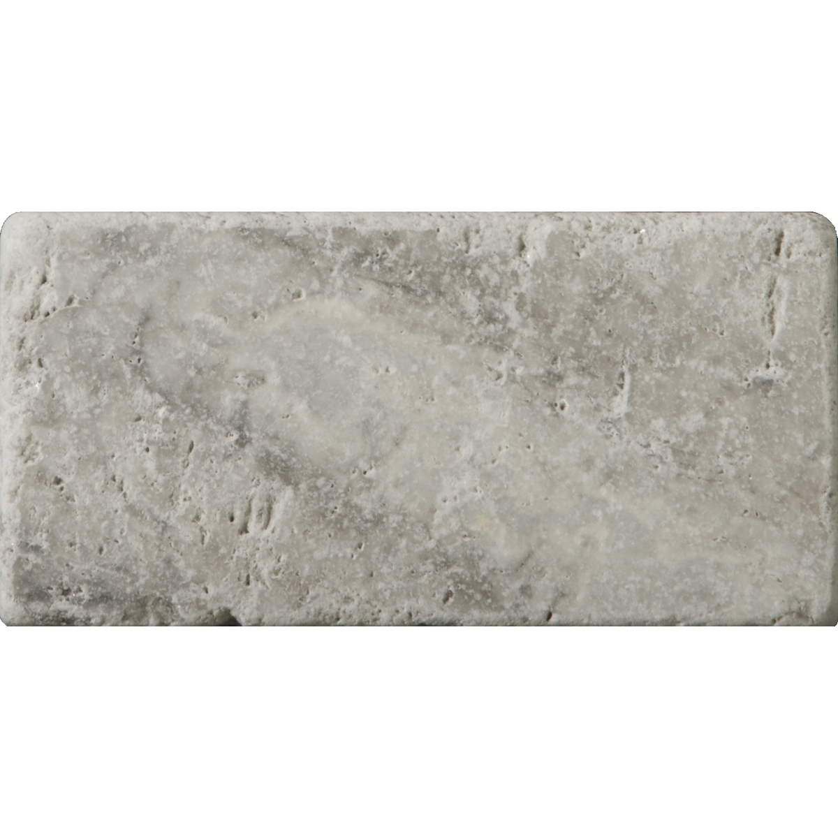 TRAV ANCIENT TUMBLED - 3X6 SILVER, SILVER, TUMBLED | Emser Tile