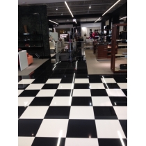 TIMES SQUARE - 24X24, BLACK, POLISHED