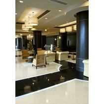 TIMES SQUARE - 24X24, BLACK, POLISHED