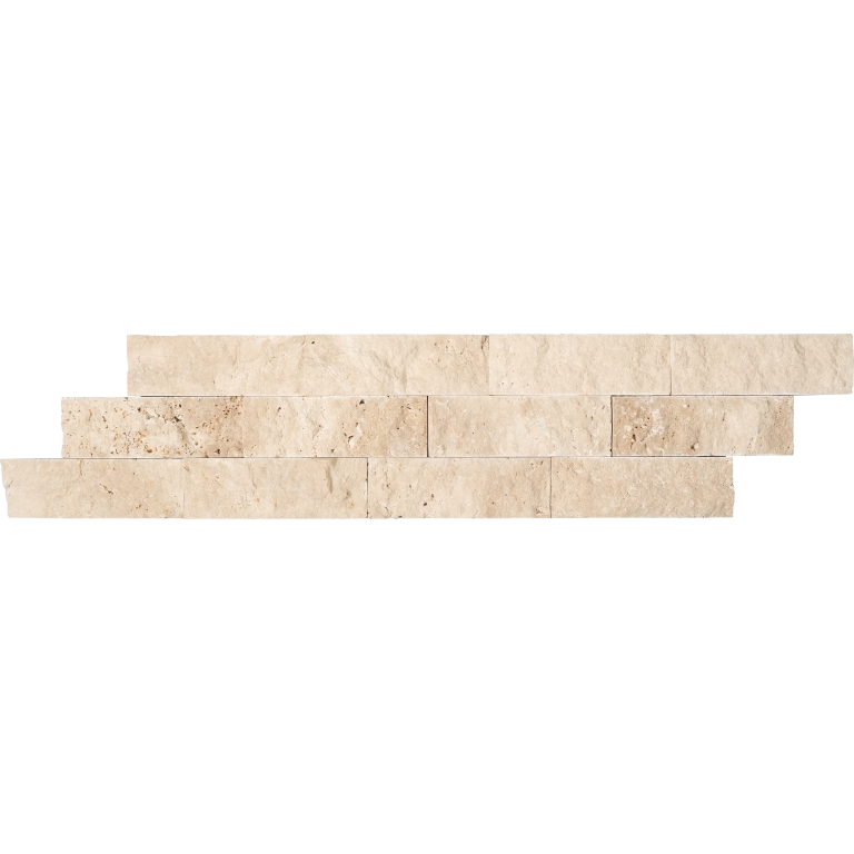 Travertine - 6X24 Ivory, Ivory, Splitface