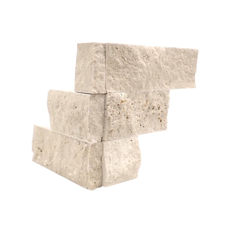 Travertine - 6X6 Ivory, Ivory, Splitface