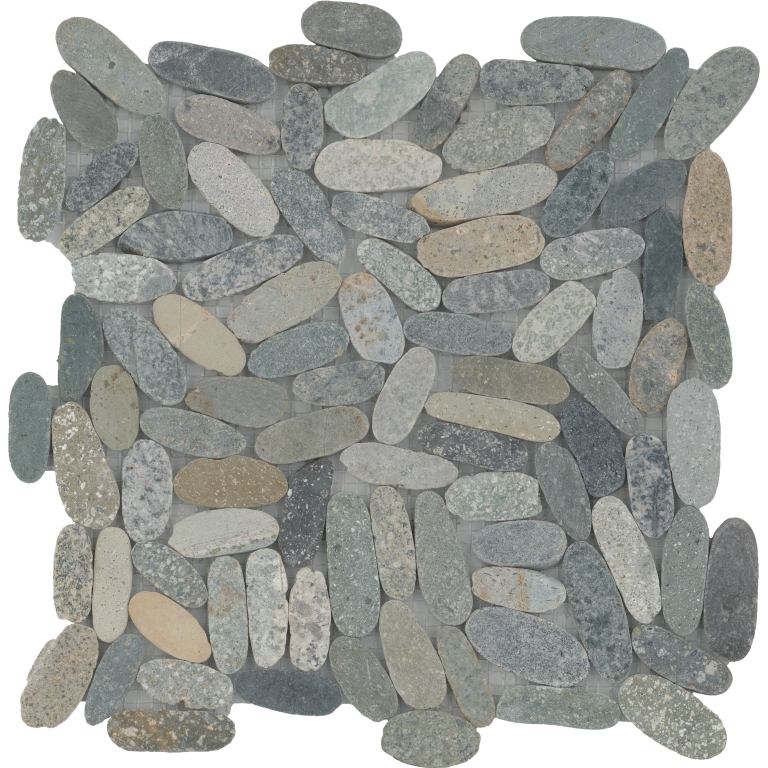 Venetian Pebbles - 2X2/12X12 Flat, Multicolor, Satin