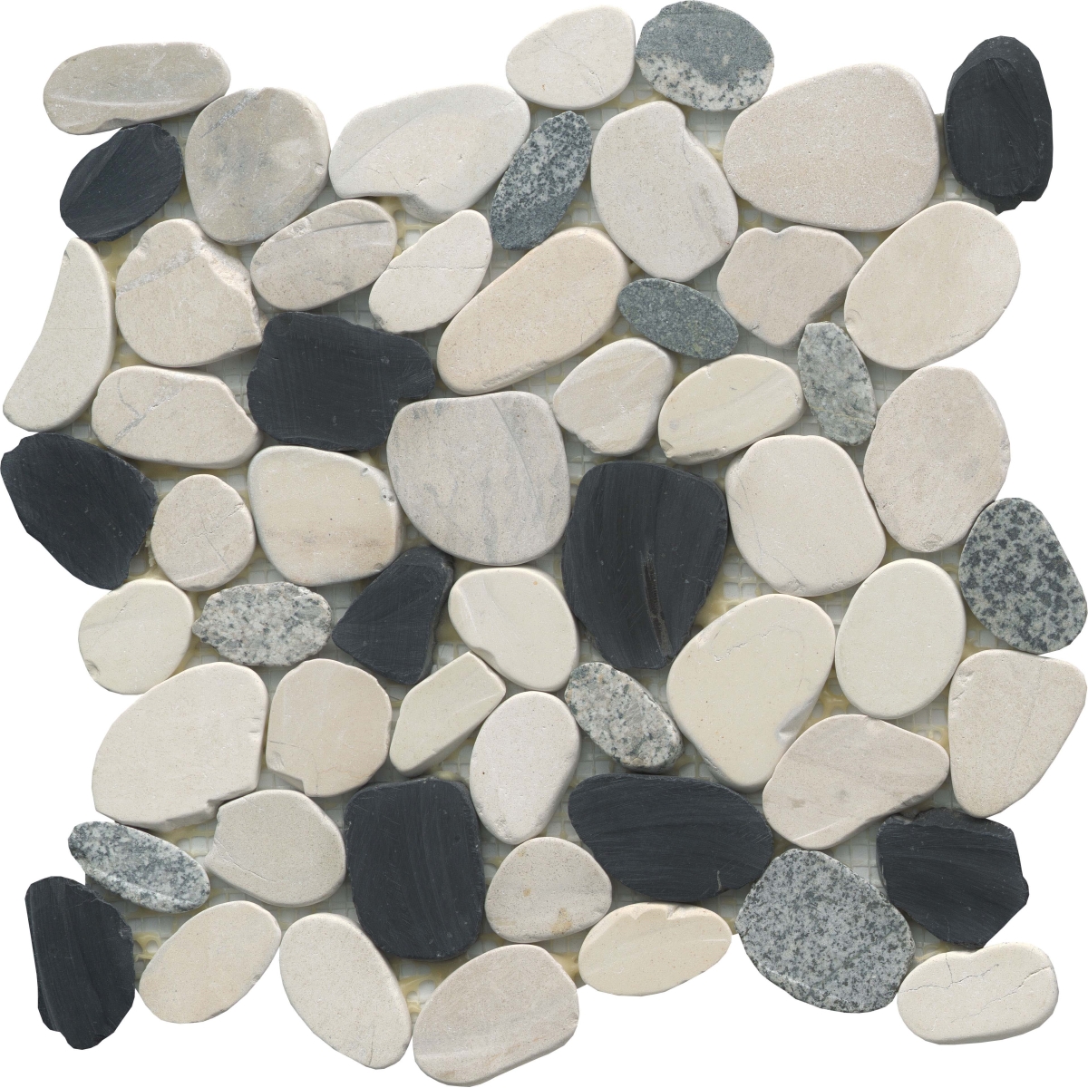 Venetian 4color Gon Pas Ital Pebble Flat Mosaic