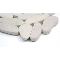 VENETIAN PEBBLES - 2X2/12X12, IVORY FLAT, SATIN