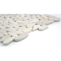 VENETIAN PEBBLES - 2X2/12X12, IVORY FLAT, SATIN