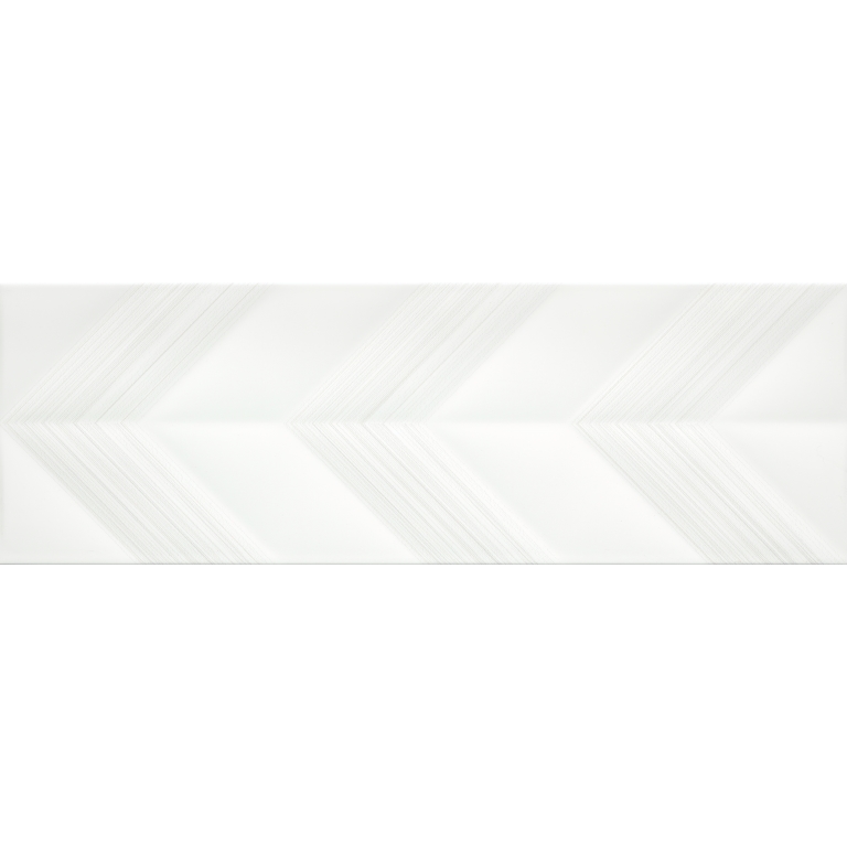 Vertigo - 10X30 Chevron, White Chevron, Glossy