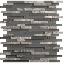 LUCENTE - 12X13, CONCORDIA LINEAR STONE & GLASS BLEND, GLOSSY/MATTE