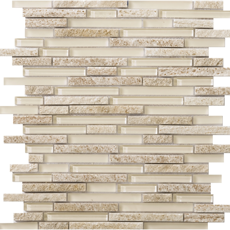 LUCENTE - 12X13, SERVOLO LINEAR STONE & GLASS BLEND, GLOSSY/MATTE