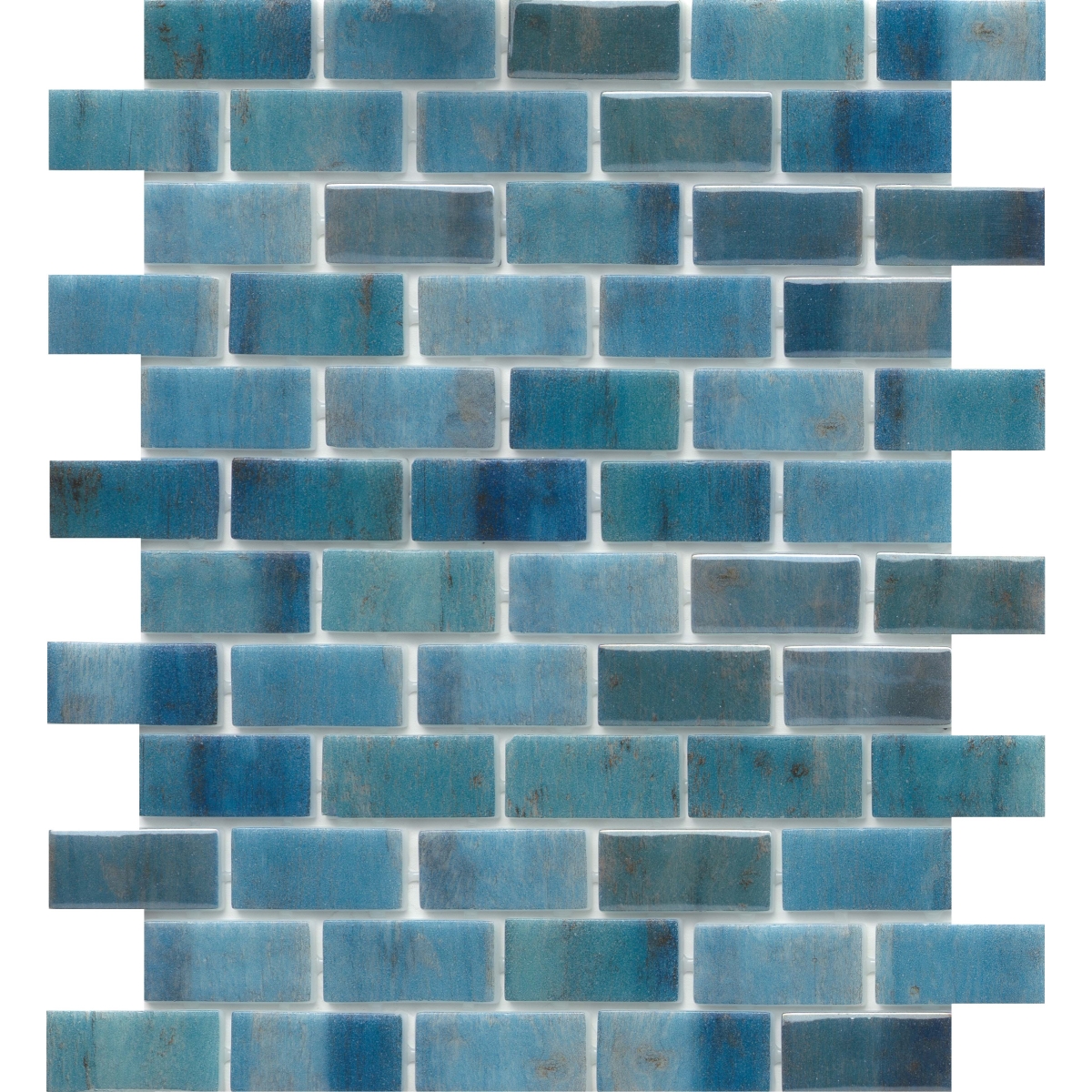 romanmade マザー　ブルーシャッドアルミ貼り WATERLACE - 1X2/10X12, LAMI, GLOSSY | Emser Tile