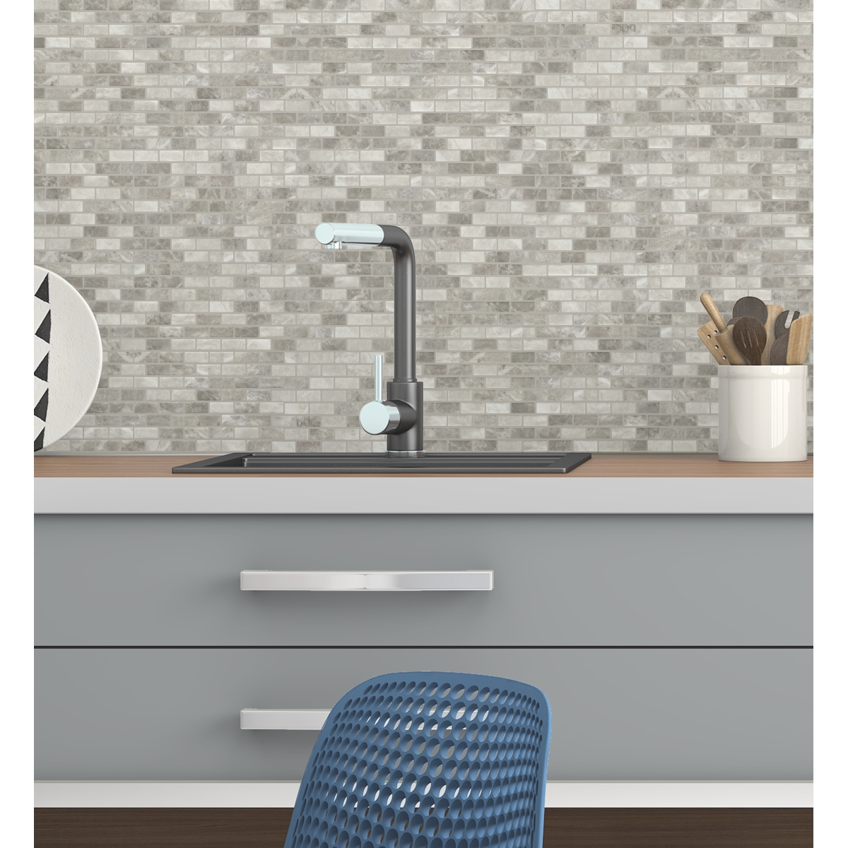 Waterlace Matte/Glossy Blend Offset Mosaic