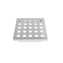 EMPERVIOUS 4" DRAIN GRATE AND FRAME - BRUSHED STAINLESS